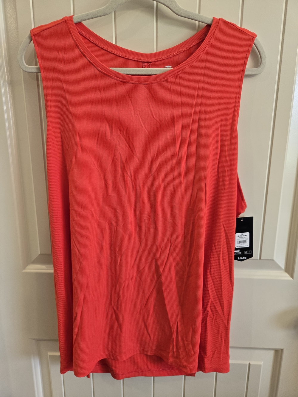 Avia Sleeveless Tank Top in Bright Coral-Red Size 3x NWT